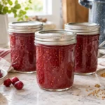 Sealed jars of Cranberry Mustard prepared using the tested Bernardin method