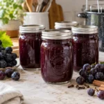 Sealed jars of Fruit of the vine Ketchup prepared using the tested Bernardin method
