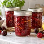 Sealed jars of Cherry Twist prepared using the tested Bernardin method