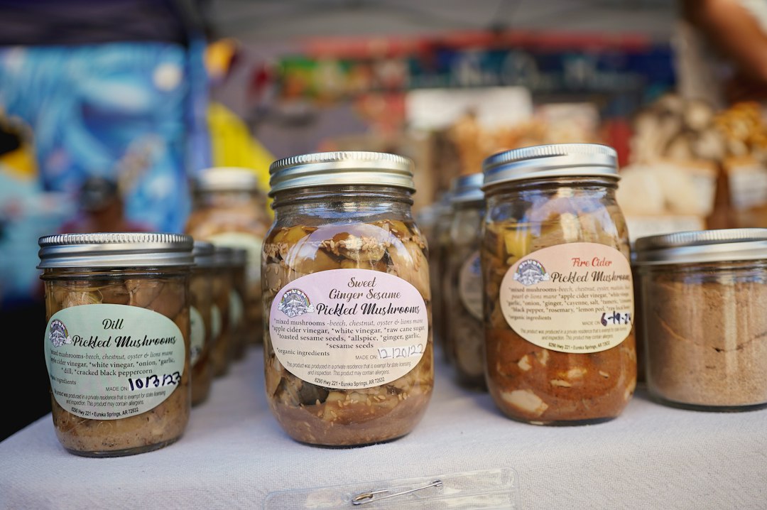 Assorted home-canned foods in sealed glass jars