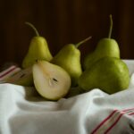 Small pears for spiced pear pickles