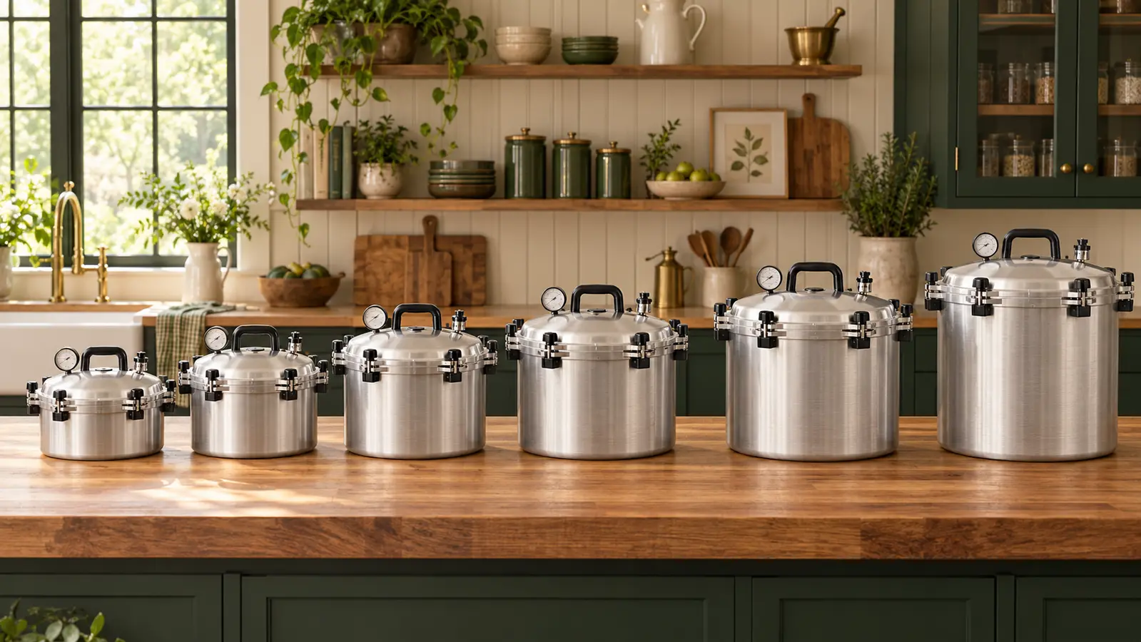 All American pressure canner size comparison from model 910 to 941