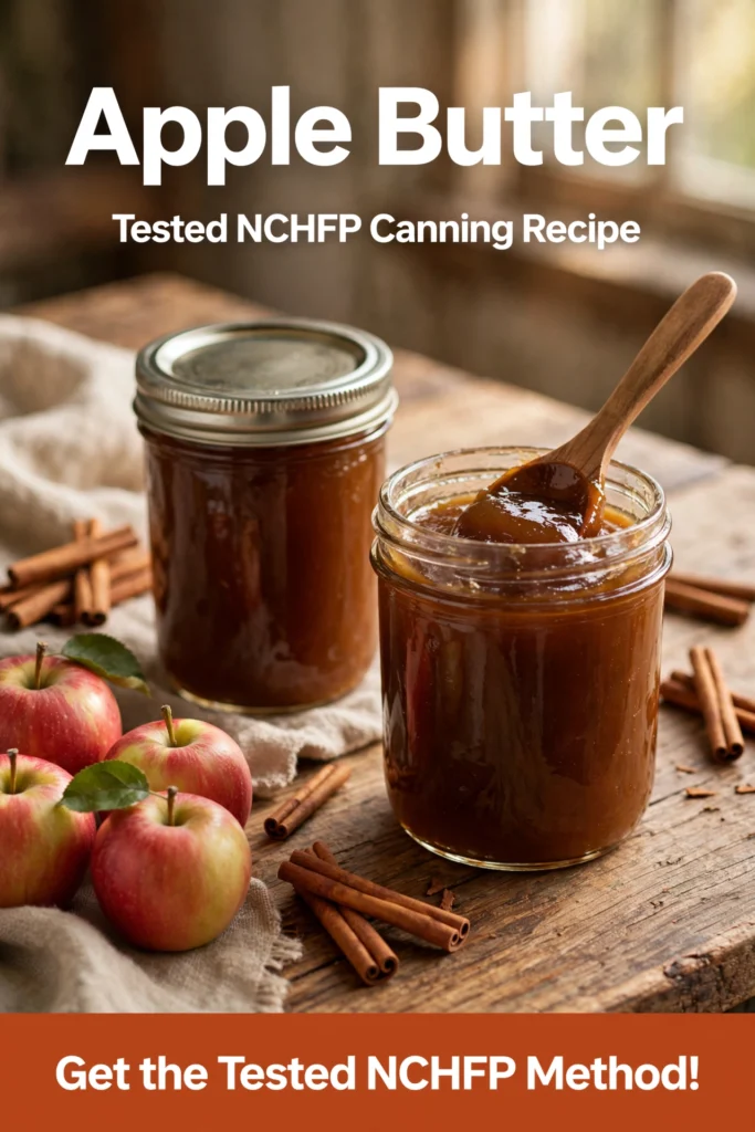 Apple Butter - Tested NCHFP Canning Recipe Pinterest pin