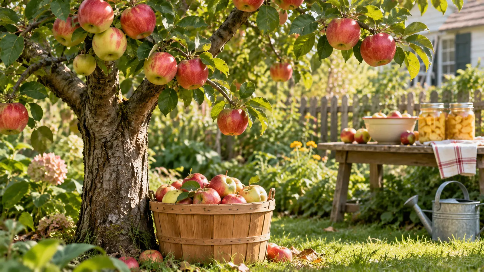 apple plants and harvest for planning a home canning garden