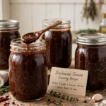 Barbeque Sauce in glass canning jars — home canning recipe