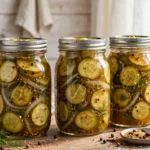 Best in Show Sweet Bread and Butter Pickles in glass canning jars — home canning recipe