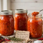 Chicken Wing Sauce in glass canning jars — home canning recipe