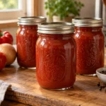 Home-canned Country Western ketchup in sealed pint canning jars