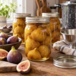 Home-canned whole figs in syrup