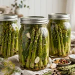 Food in Jars’ Dilled Asparagus in glass canning jars — home canning recipe