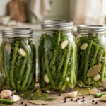 Food in Jars’ Dilly Beans by Marisa McClellan, Food in Jars in glass canning jars — home canning recipe