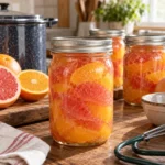 Home-canned grapefruit and orange sections