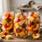 Mixed Fruit Cocktail in glass canning jars — home canning recipe