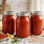 Seafood Cocktail Sauce in glass canning jars — home canning recipe