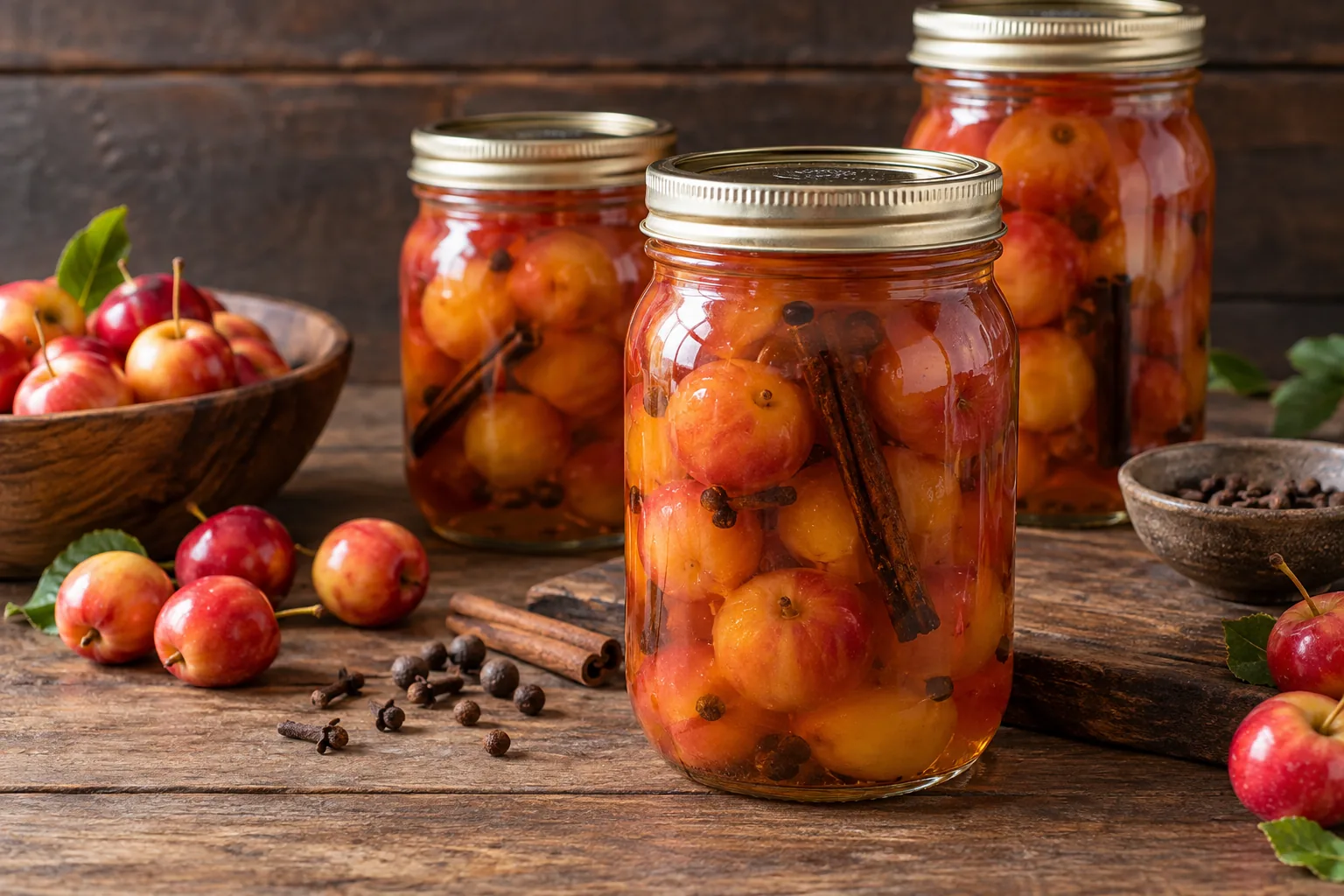 Second tested style of home-canned whole spiced crabapples