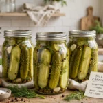 Tomato Preserves in glass canning jars — home canning recipe